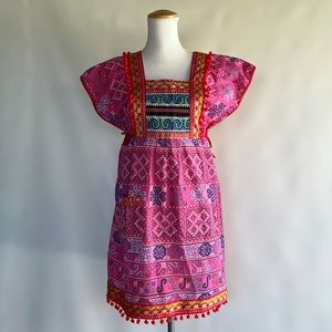 Embroidered Pink Dress from Thailand - NSF